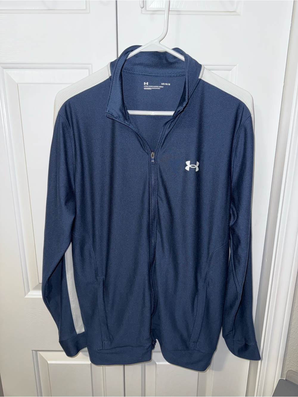 Under Armour Navy and White Full-Zip Performance Jacket